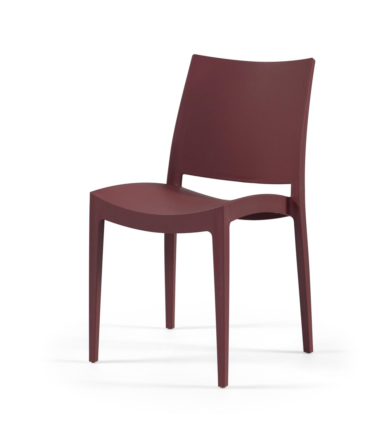 Chaise de jardin en plastique JUDY, 8 coloris (Vendues par 4)