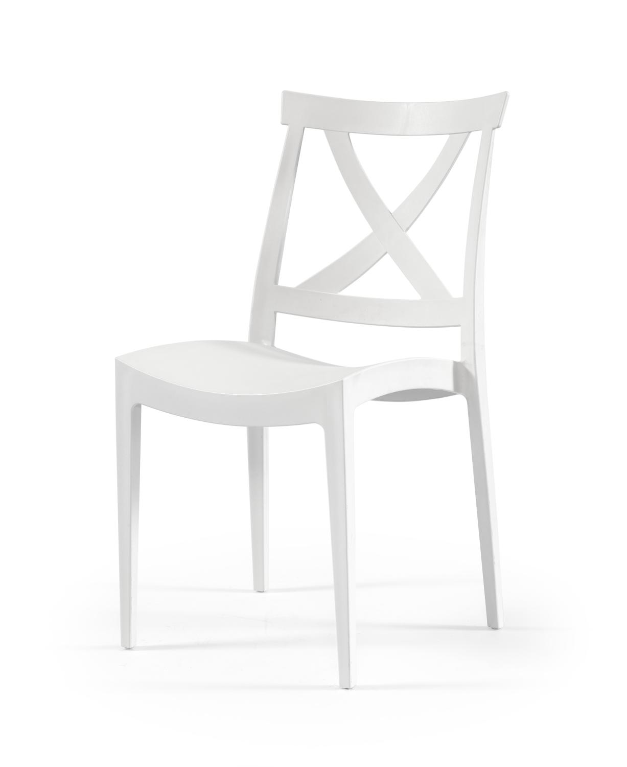 Chaises de jardin empilables MARY - Style, durabilité et polyvalence en 8 Coloris (Vendues par 4)