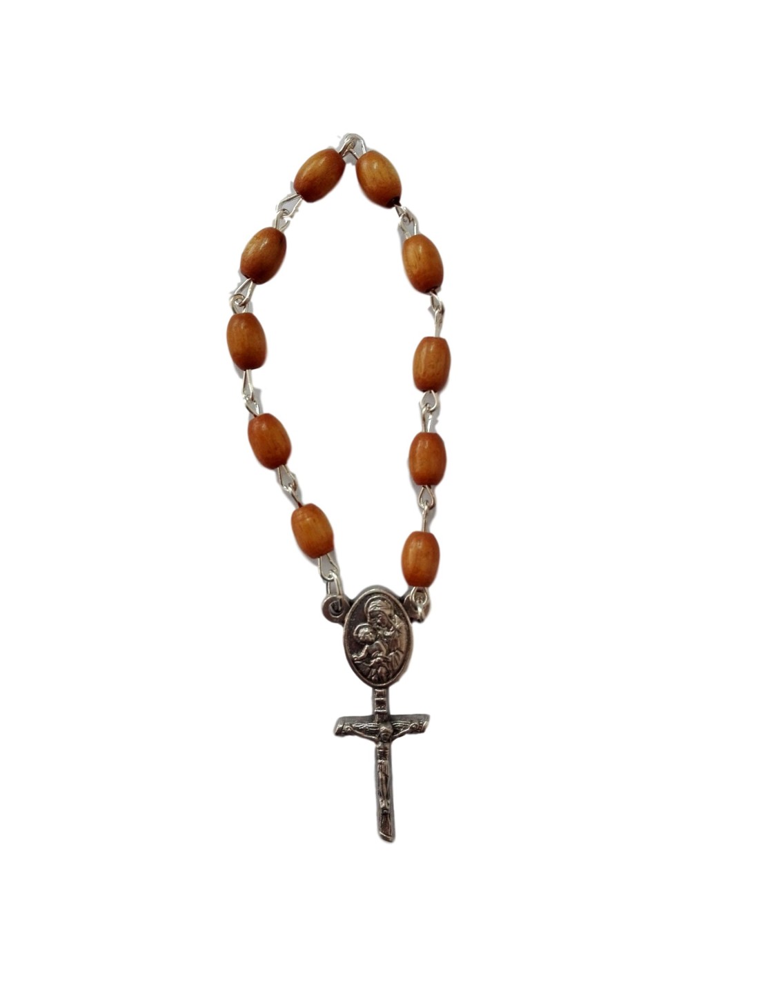 Chapelet Mini Marron Clair - Un accessoire spirituel élégant et apaisant