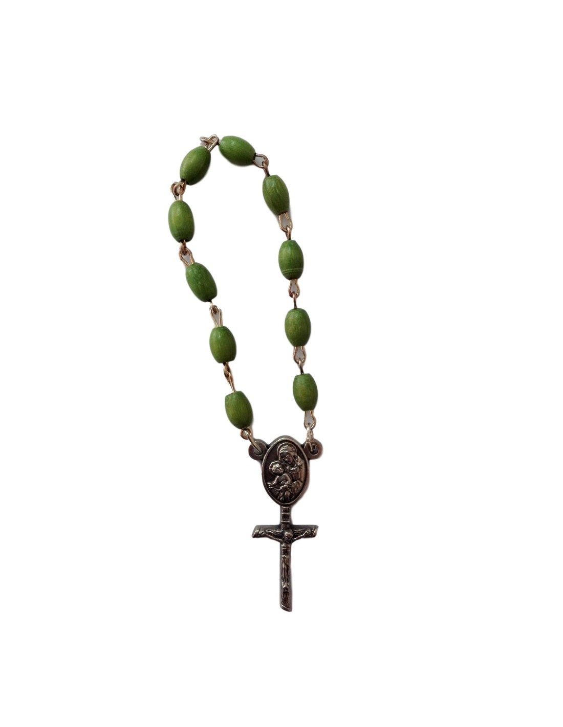 Chapelet Mini Vert - Un accessoire spirituel compact pour une connexion profonde avec Dieu