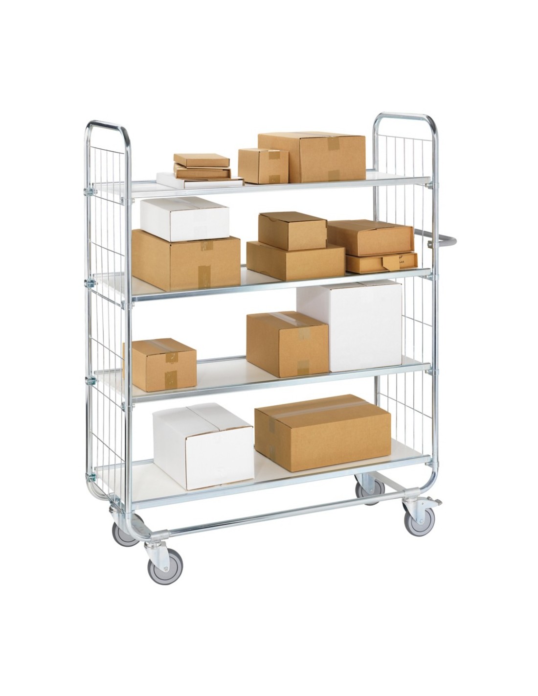 Chariot de préparation de commandes modulable étroit