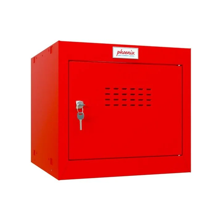 Vestiaire Casier à clé 400x400x365mm - Rouge PHOENIX CL0344