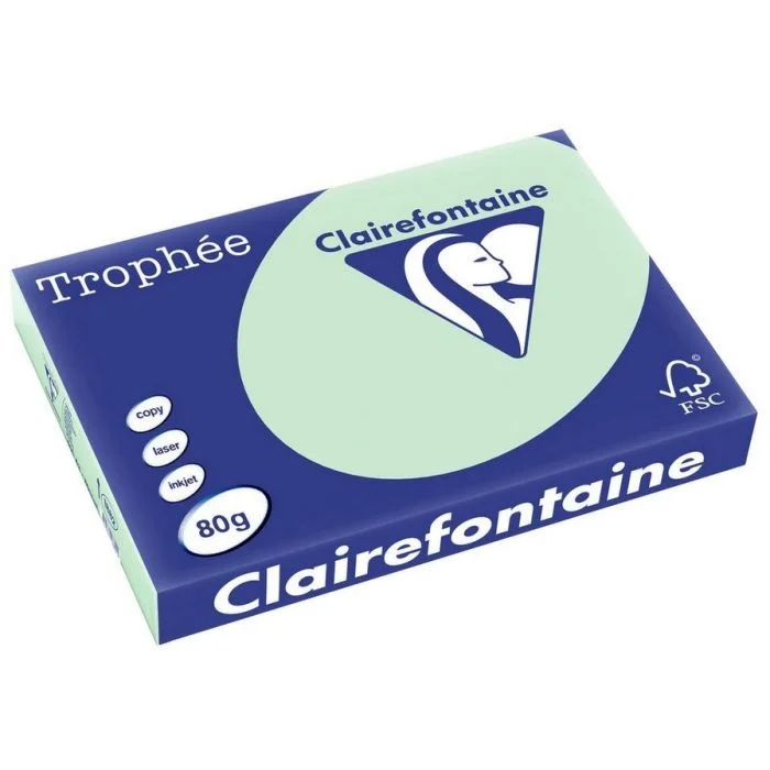 Ramette de papier Trophée 500 feuilles A3 - Vert menthe CLAIREFONTAINE