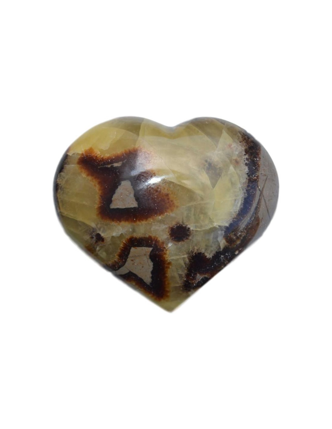 Coeur en jaspe septaria 8 cm - Pierre naturelle pour la protection et l'équilibre énergétique