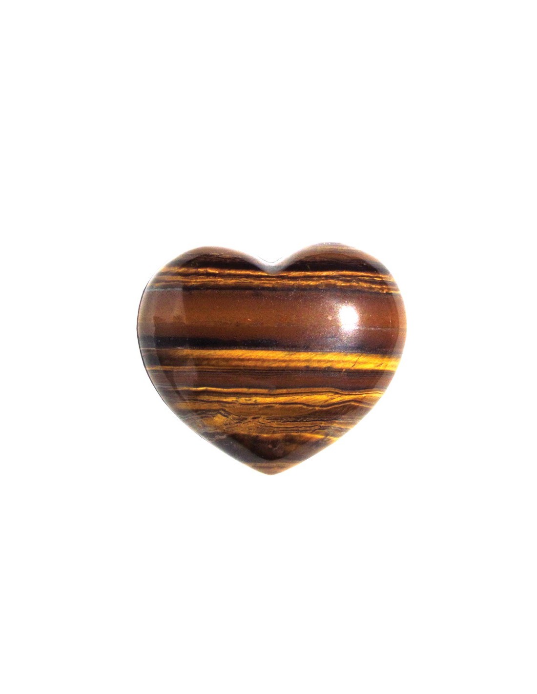 Coeur en oeil de tigre 4cm - Pierre protectrice et énergisante