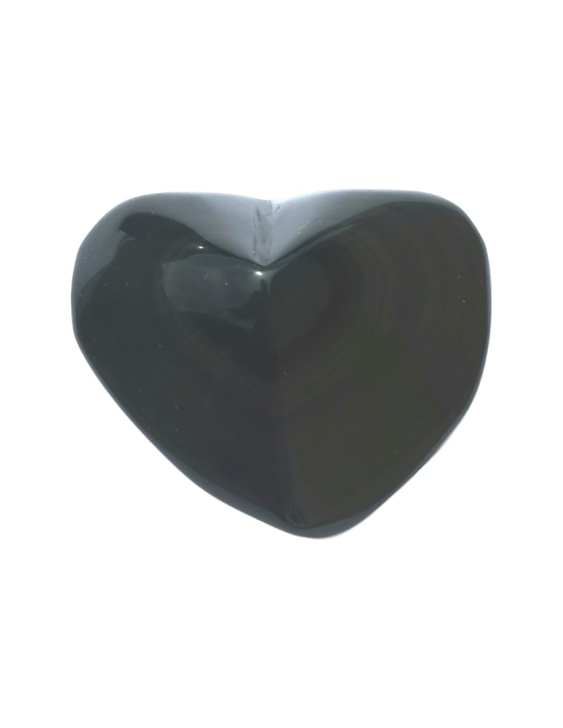 Coeur Obsidienne oeil céleste 8 cm - Pierre de protection et d'équilibre énergétique