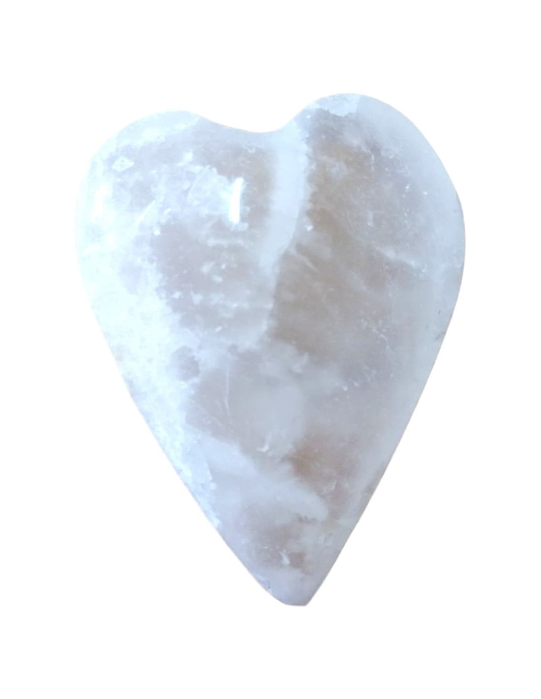 Coeur Sélénite 4 cm - Pierre de sérénité et d'harmonie intérieure