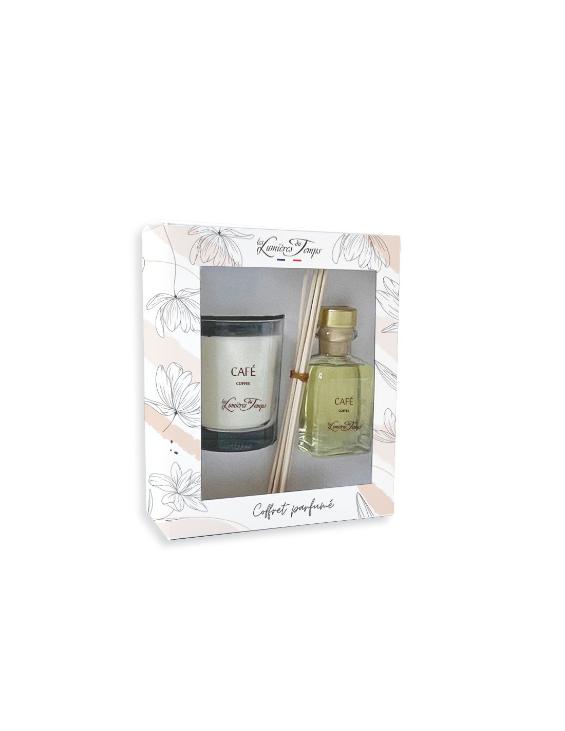 Coffret Bougie 180 g + Diffuseur 100 ml Café