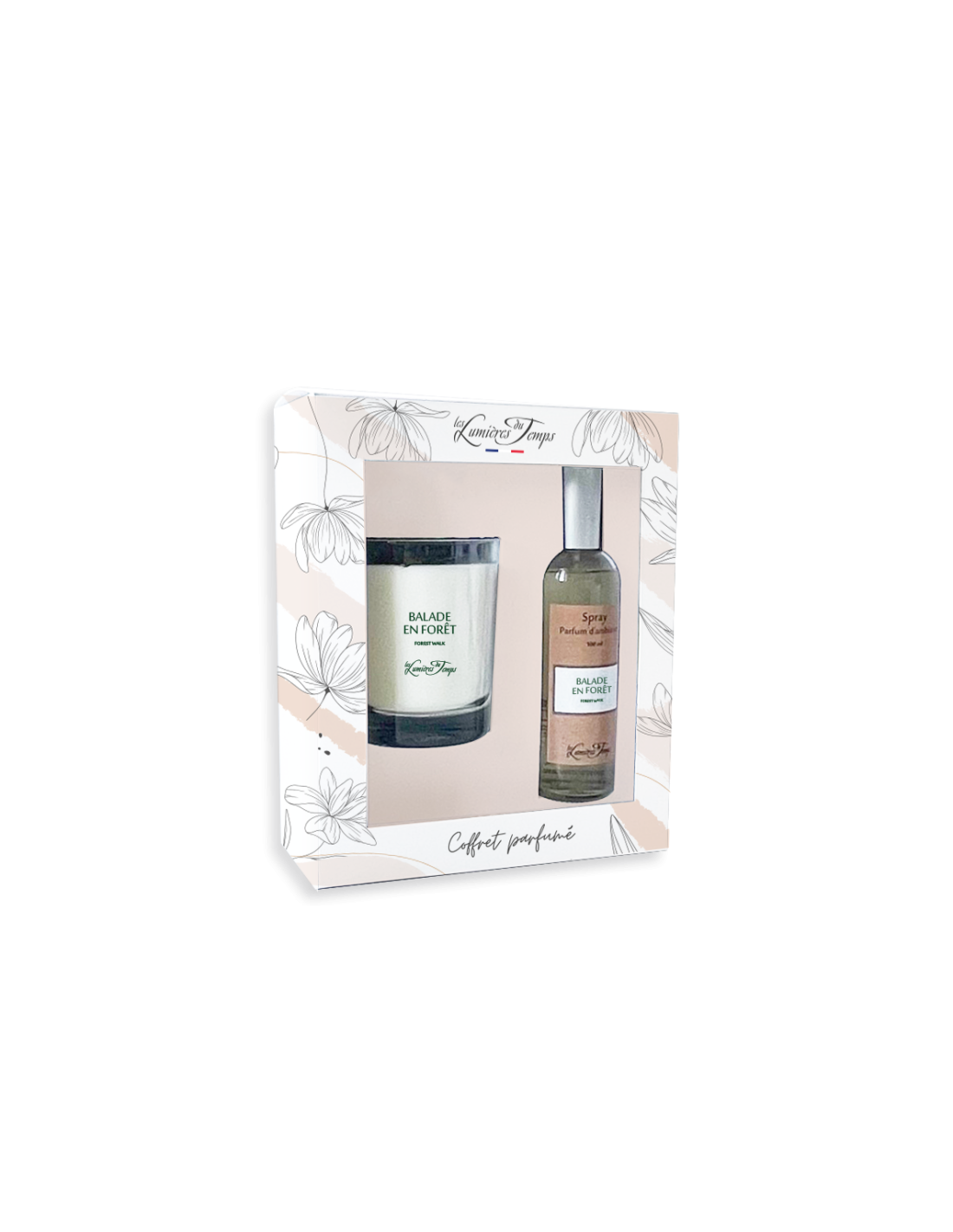 Coffret Bougie 180 g + Spray 100 ml Balade en Forêt