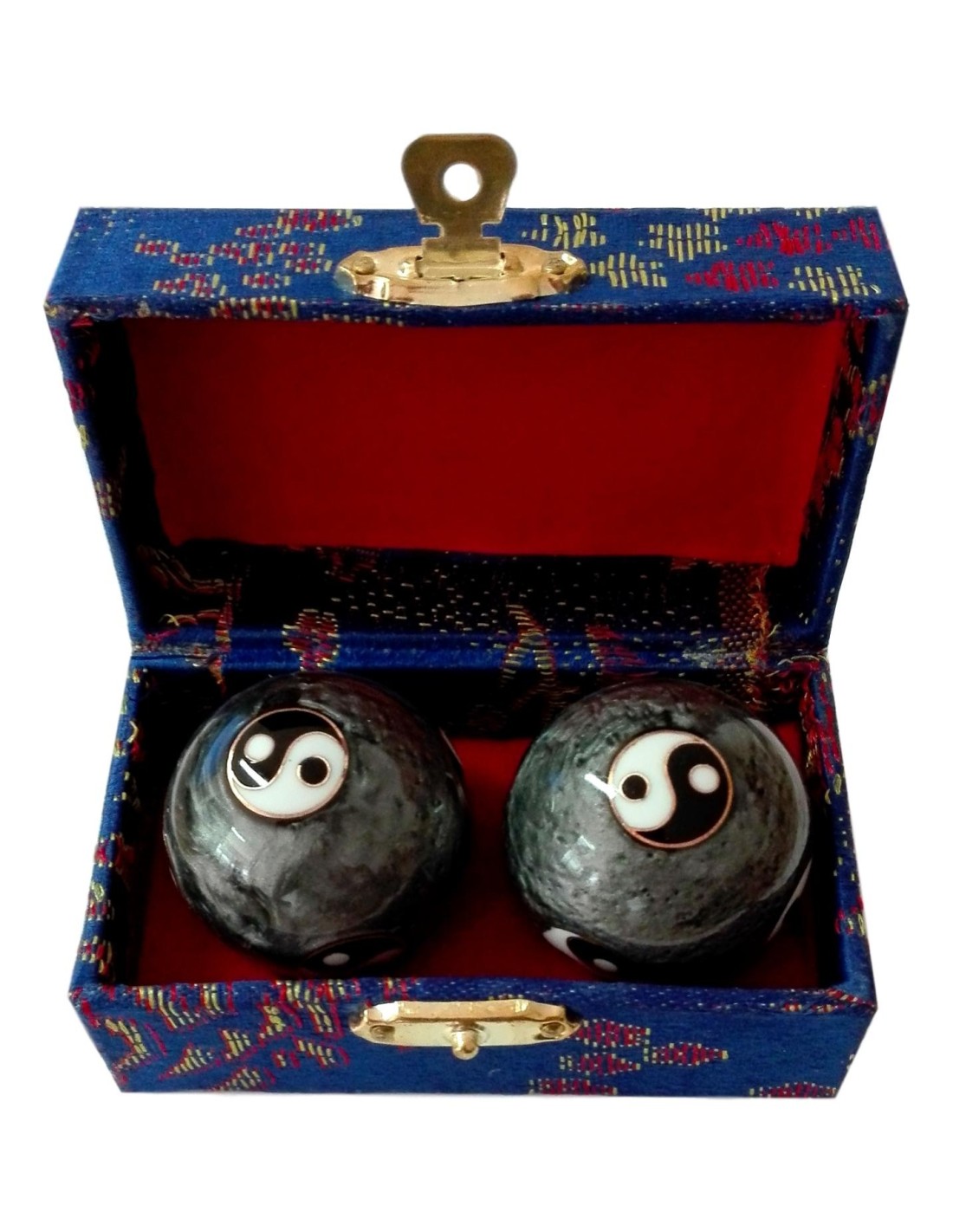 Coffret Boules de Relaxation Yin Yang Grise - Apaisez votre esprit et détendez-vous avec style