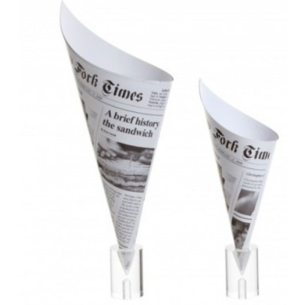 Cône cartonné journal Ø 65 mm Ht 13 cm 100%Chef (x 100)