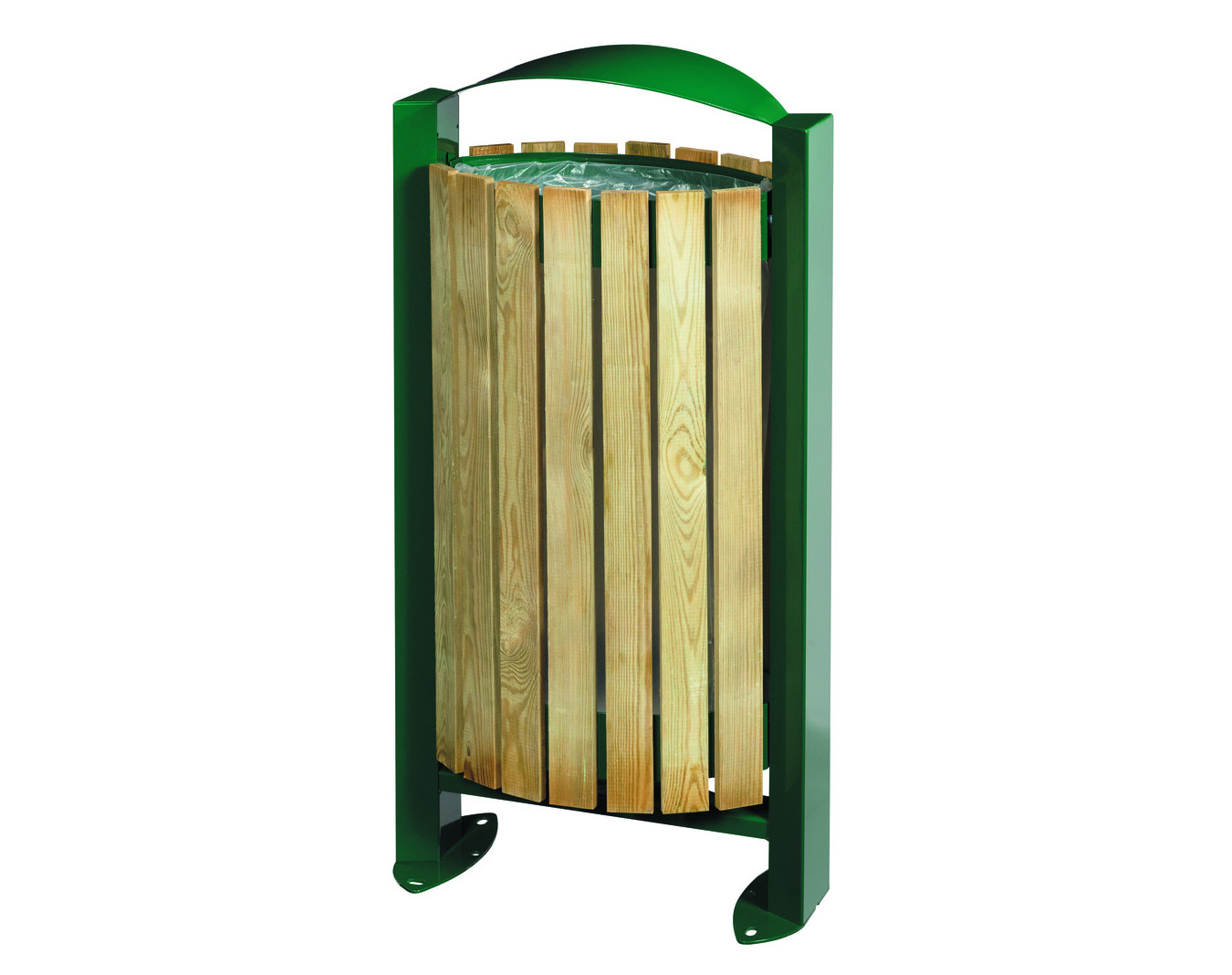 Corbeille bois et acier Arkéa