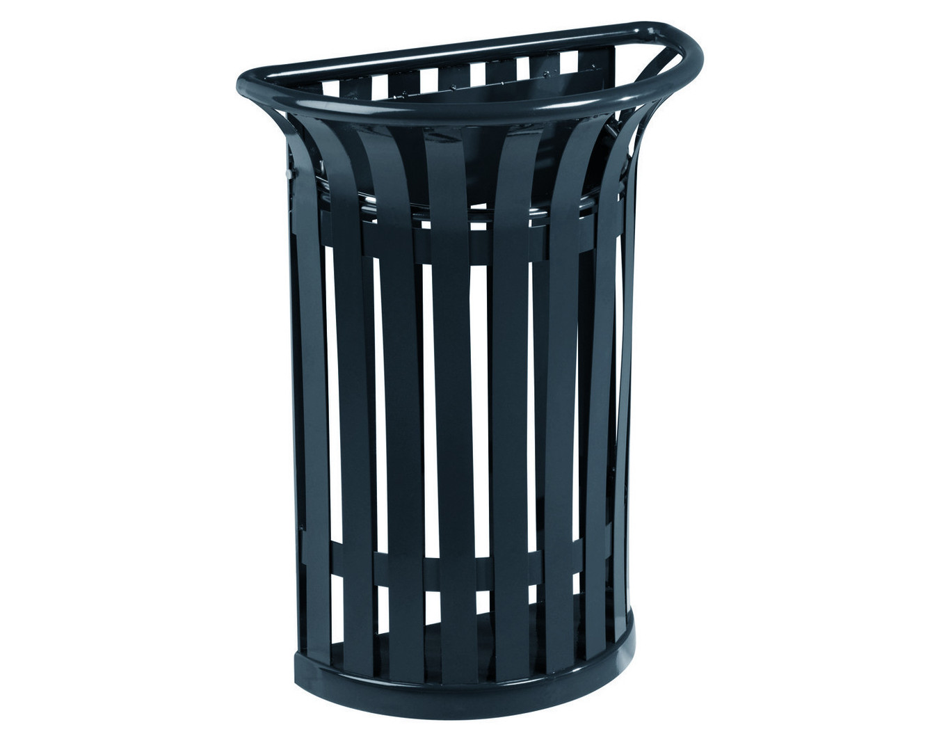 Corbeille métal 35 L Demi-ronde