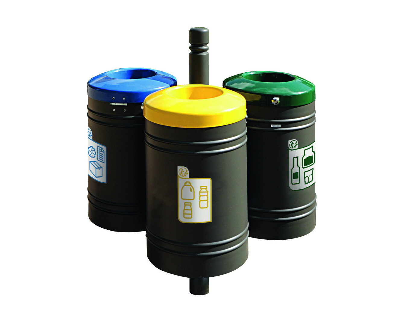 Corbeille tri sélectif acier 40 L Guyenne