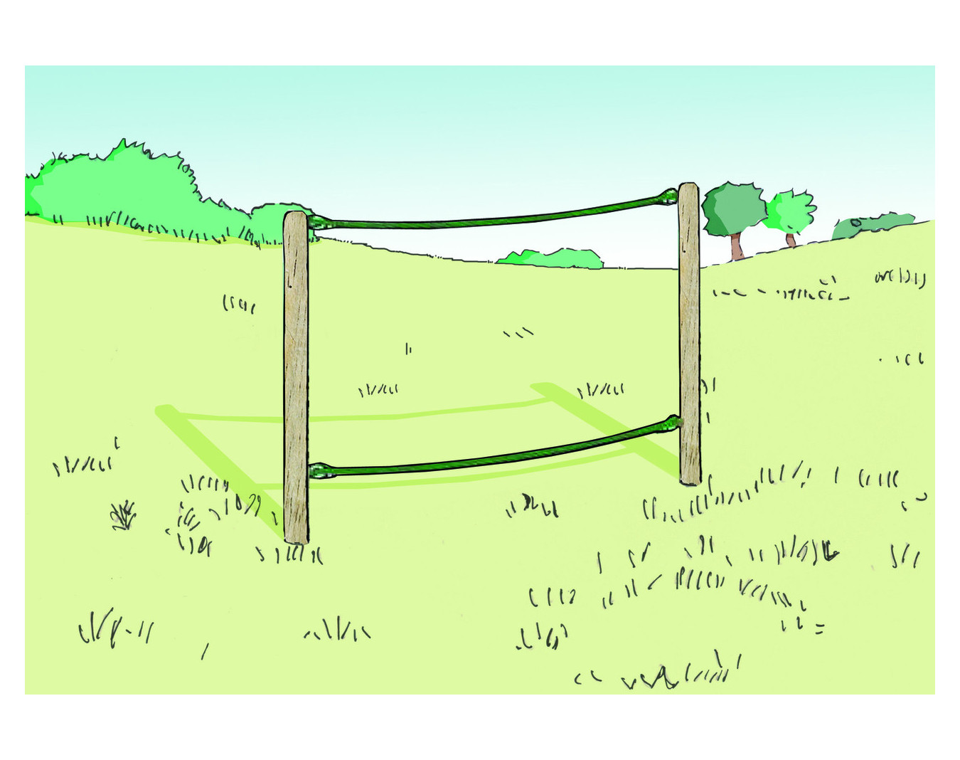 Cordes d'équilibre - Parcours sportif