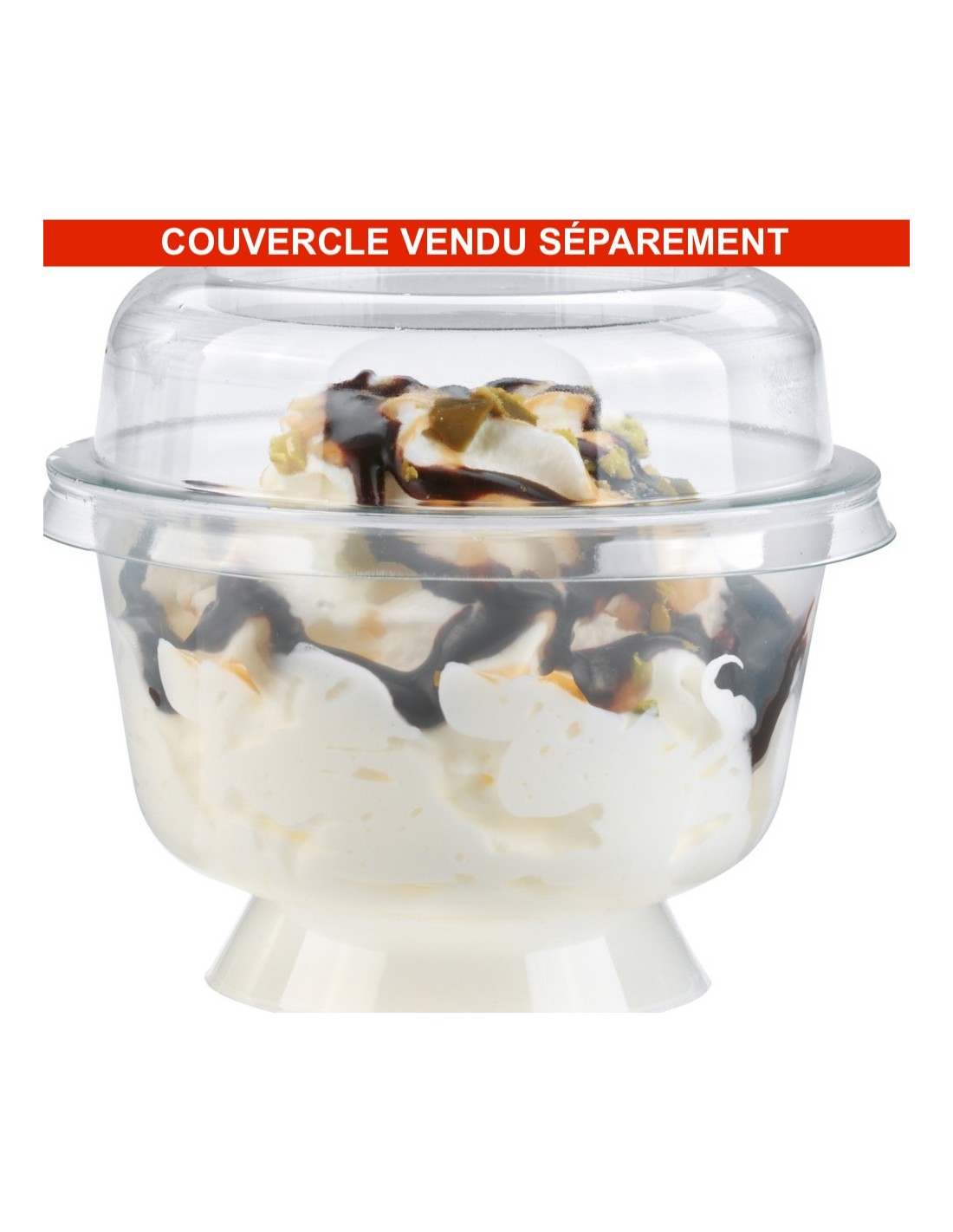 Coupe à dessert et couvercle