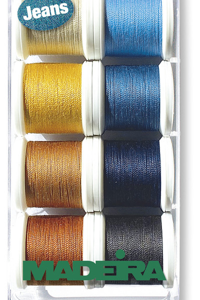 Boite de fils MADEIRA Aerofil Extra Fort JEANS