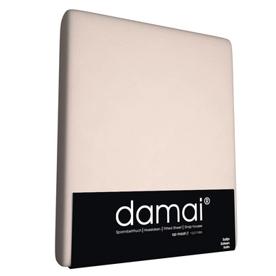 Drap-housse Damai Rose Gris Satin de Coton