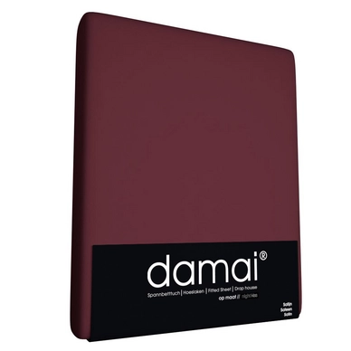 Drap-housse Damai Bordeaux Satin de Coton