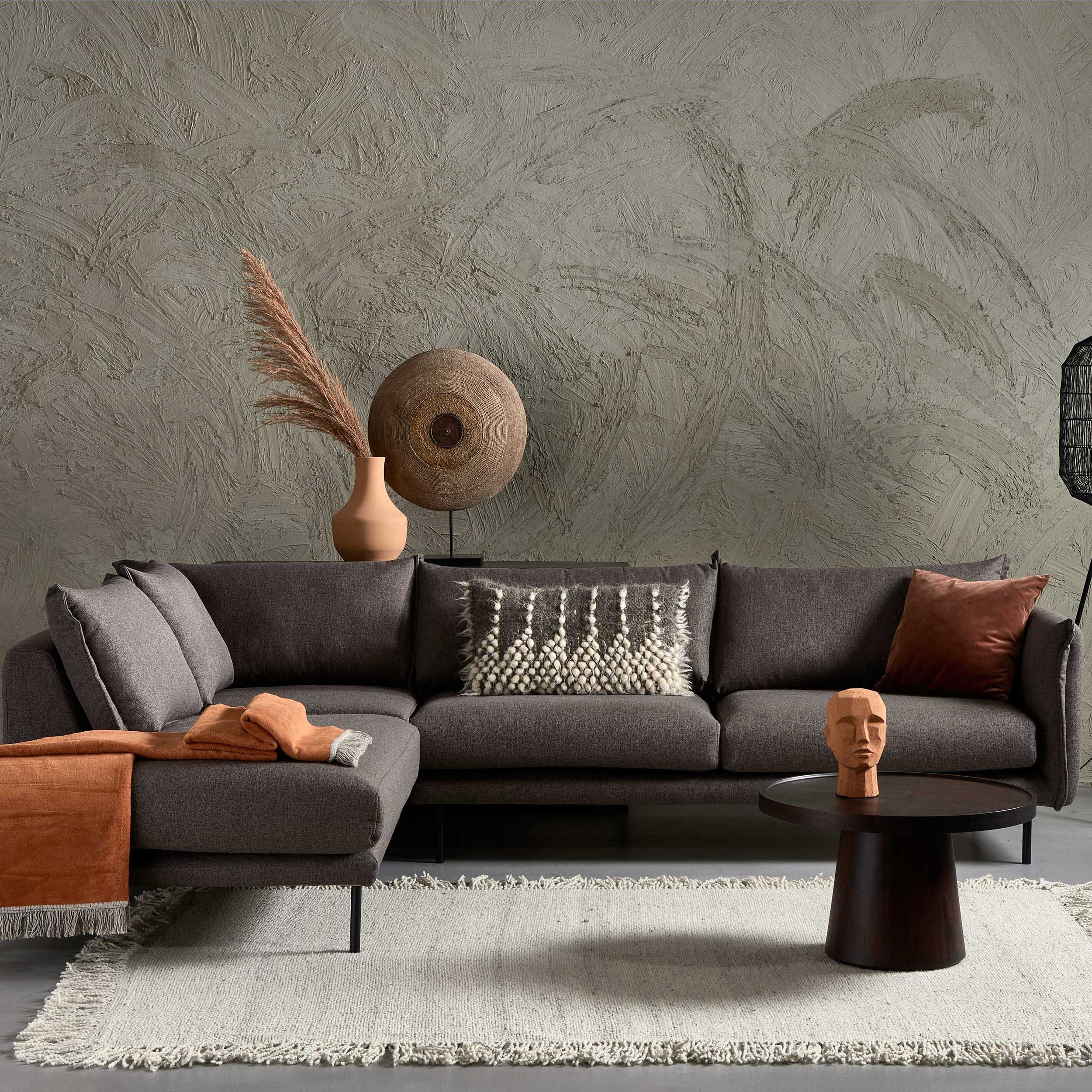 Canapé d'angle Boudi gauche - gris