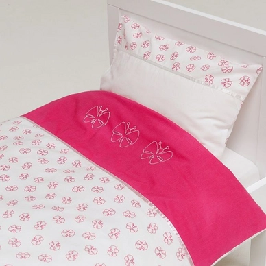 Parure de Lit Briljant Isabelle Fuchsia Coton