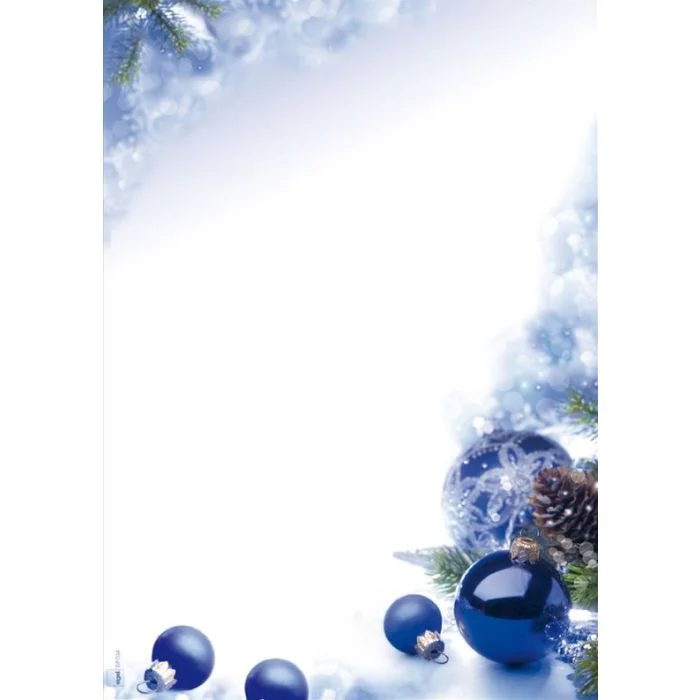Papier à motif de Noël - Harmonie Bleue - Lot de 100 feuilles SIGEL