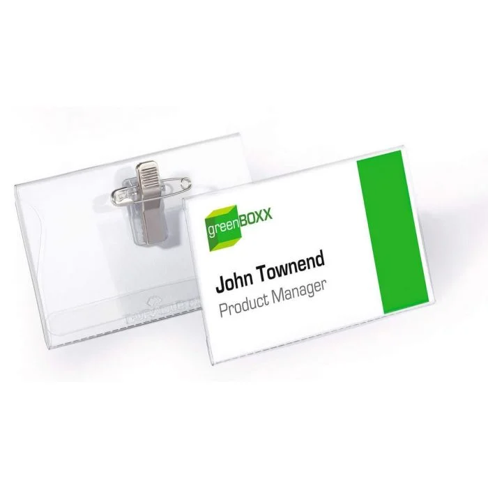 Badges avec clip combi - 90 x 54 mm DURABLE Lot de 5