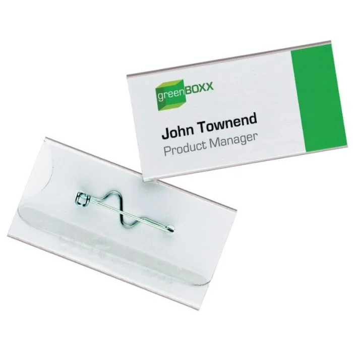 Lot de 10 Badges avec épingle torsadée - 60 x 30 mm DURABLE