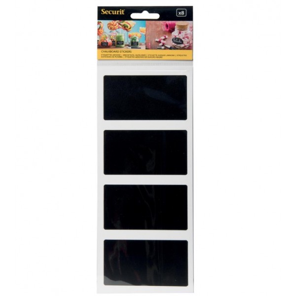 Etiquettes adhésives imitation ardoise 8.5 x 5 cm (x 8)