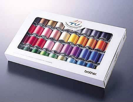 Boite de fils à broder brillants BROTHER ETS40 (40 Bobines de 300 m)