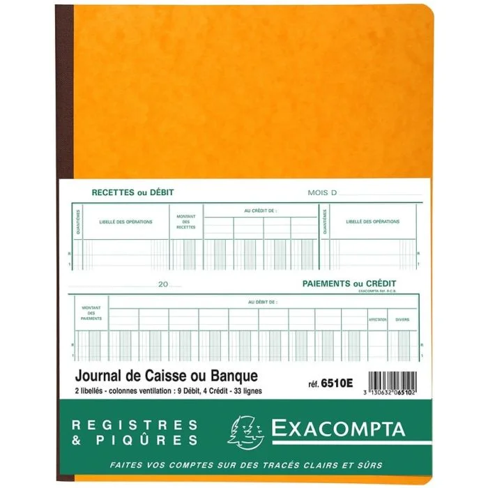 EXACOMPTA 6510 Journal de caisse ou banque - 320 x 250 mm