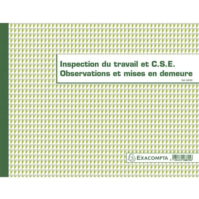 Registre CSE et Inspection du travail EXACOMPTA 6615