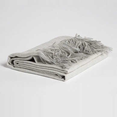 Alpaca Plaid Yumeko Gris Clair Laine