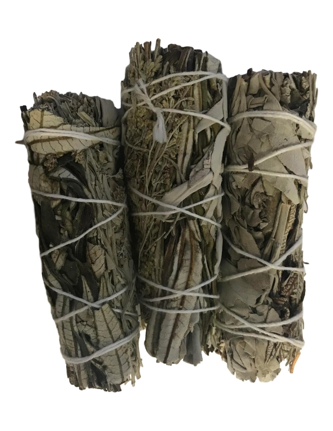Fagot de sauge blanche, sauge bleue et herbe Sainte pour purification et protection - Boutique ésotérique en ligne