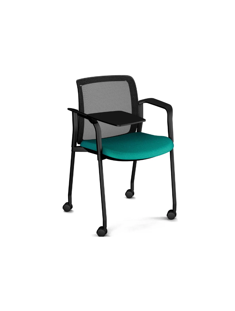 Fauteuil A Roulettes Avec Tablettes Assise Tapissée Dossier Haut En Résille Kyos R|Sokoa