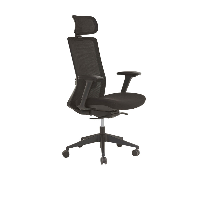 Fauteuil Ergonomique STAR Réf. 7820 – Synchrone Blocable – Têtière Réglable – Support Lombaire Ajustable - SITEK