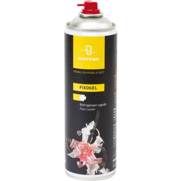 Fixogel 500 ml, aérosol réfrigérant, collage pièces en chocolat et sucre