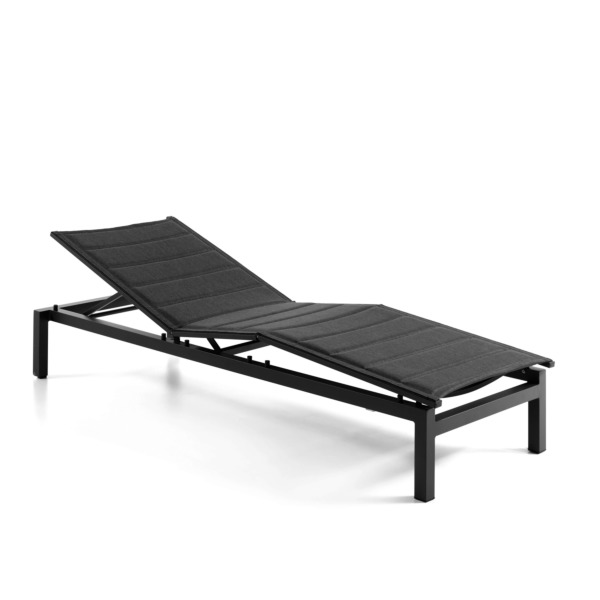 Gescova Tremezzo sunlounger - Charcoal - Olefin dark grey
