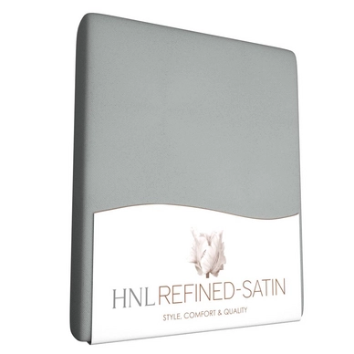 Drap-Housse Refined Gris Glacier (Satin de Coton)