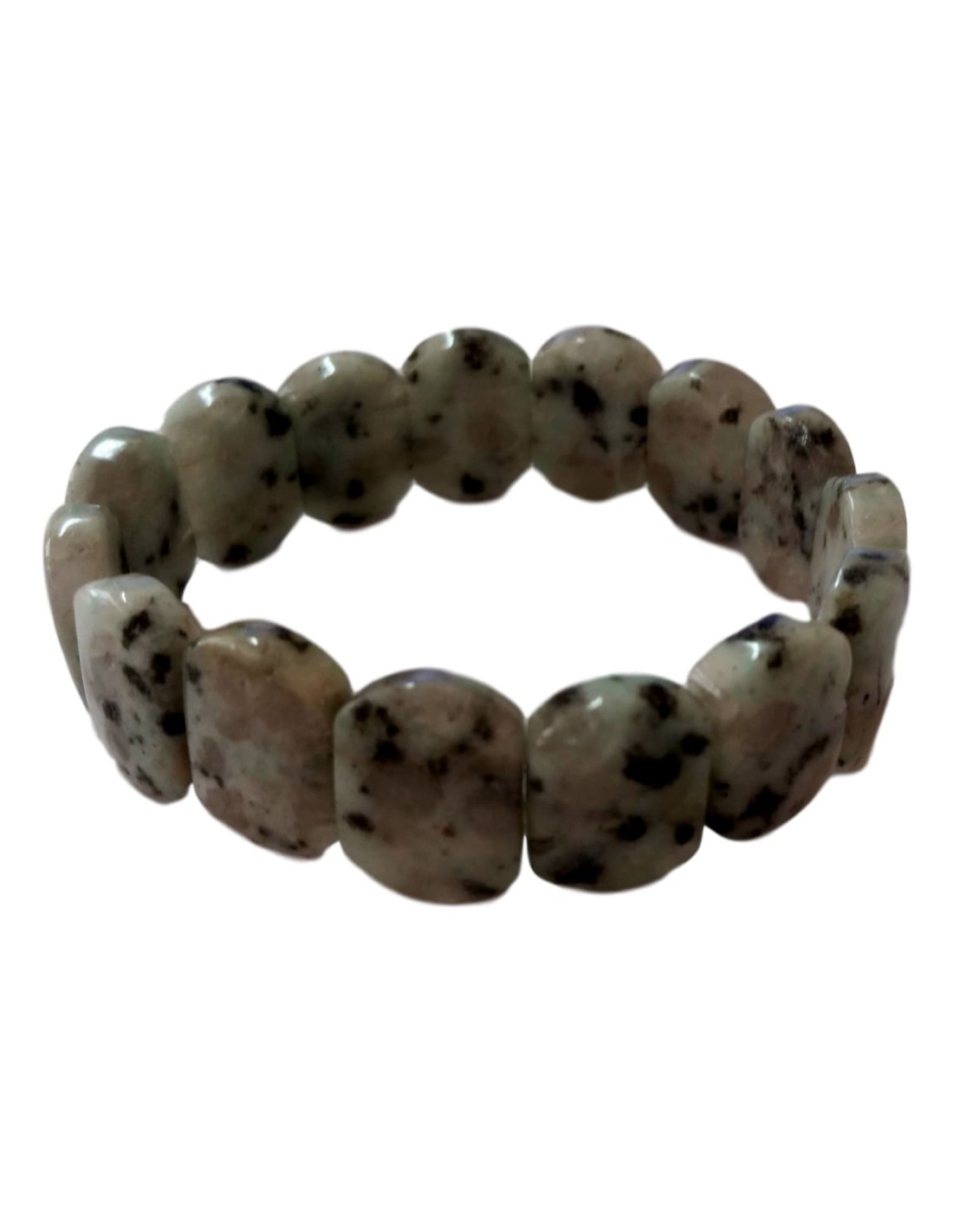 Gourmette en jaspe teinté - Élégance et énergie positive pour votre poignet