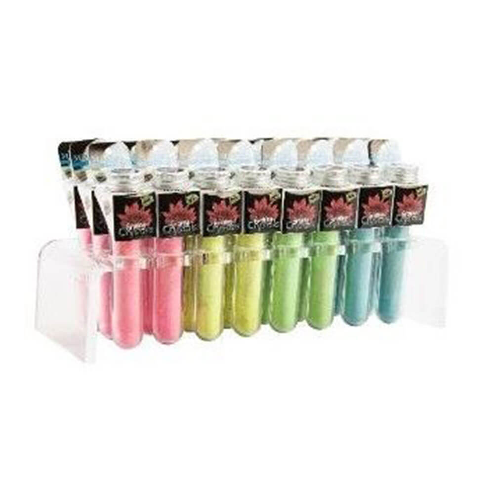 Tube de cristaux en croissance