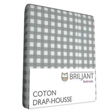 Drap-housse Briljant Enfant Gabriel Gris (Coton)