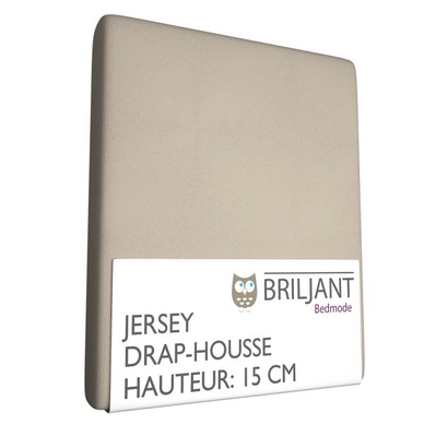 Drap-Housse Briljant Berceau Taupe (Jersey)