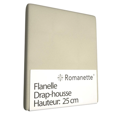 Drap-housse Romanette Beige (Flanelle)
