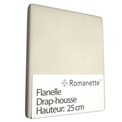 Drap-housse Romanette Ivoire (Flanelle)