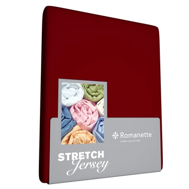 Drap-housse Romanette Rouge Bordeaux (Jersey)