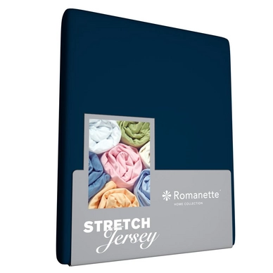 Drap-housse Romanette Bleu Foncé (Jersey)