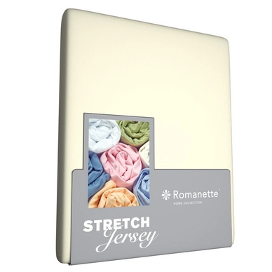 Drap-housse Romanette Ivoire (Jersey)
