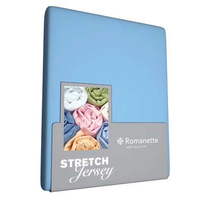 Drap-housse Romanette Bleu Clair (Jersey)