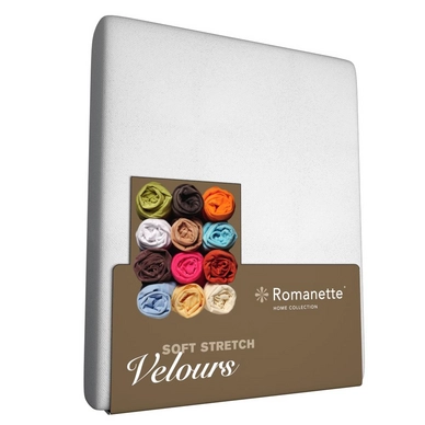 Drap-housse Romanette Blanc (Velours)